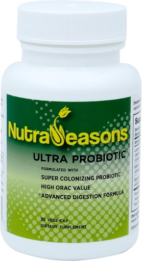 [BRSW2YYOOIMGY3TP] Ultra Probiotic Complex with Bacillus coagulans, Digestive Multi enzymes, Prebiotic Berries| Organic, Non GMO | 30 Veg Caps