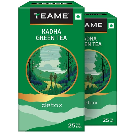 [BRSW2GIFCUPGO2A4] TE-A-ME Detox Kadha Green Tea, 50 Count (25 x 2) | Premium Ayurvedic Wellness Blend | Antioxidant-Rich Daily Brew | Naturally Refreshing Beverage | Pack of 2