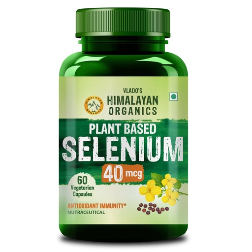 [BRSRAEITB4PA4G3D] Vlado’s Himalayan Organics Plant Based Selenium 40mcg - 60 veg Capsules | Supplements for Immune System, Supports Healthy Blood Pressure, Thyroid Health & Improves Cholesterol Levels | Promote Heart Health And Cardiovascular System
