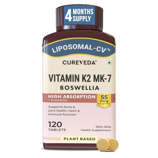 [BRSRYZIBCAGQ4H3K] Cureveda Liposomal Vitamin K2 MK-7 55mcg