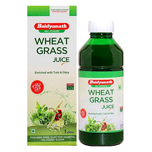 [BRSW2Y32OYCQAFL2] Baidyanath Jhansi Wheat Grass Juice 1000ml Tulsi and Giloy |Praben Free