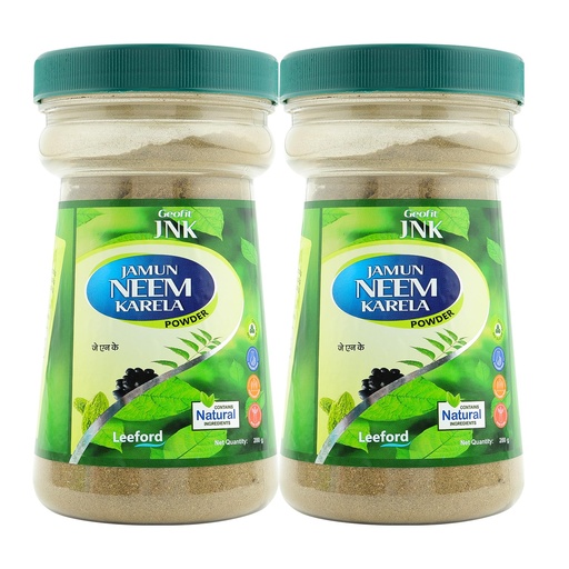 [BRSWYFQPBMBR4FDH] Geofit Jamun Neem Karela Powder - 200g (Pack of 2 | Helps Control Blood Sugar Level & Reduces Bad Cholesterol | Maintain Sugar Level | Enriched with Neem, Jamun & Karela Herbs