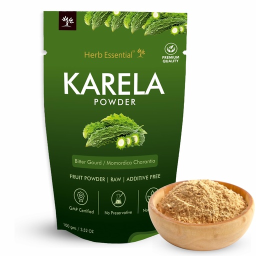 [BRSWGZY5OAMRYC3B] Herb Essential Karela Powder 100g, Bitter Gourd Momordica Charantia Herb