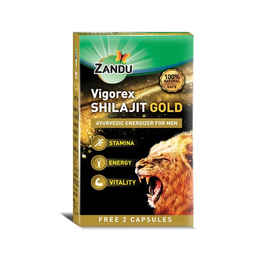 [BRSWYAQ6BUOWGCQ7] Zandu Vigorex Shilajit Gold - 12 Capsules