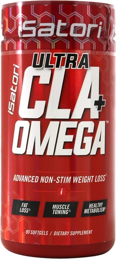[BRSWGEILBECREDLV] iSatori Ultra CLA Omega 3 6 9, Natural Weight Loss Fat Burner, Muscle Toner with Conjugated Linoleic Acid, Omega 3 Fish Oil & Safflower, Stimulant-Free, 90 Softgels