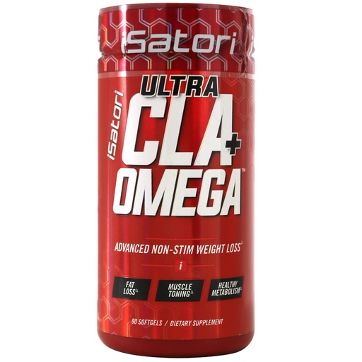 [BRSWGEILBECREDLV] iSatori Ultra CLA Omega 3 6 9, Natural Weight Loss Fat Burner, Muscle Toner with Conjugated Linoleic Acid, Omega 3 Fish Oil & Safflower, Stimulant-Free, 90 Softgels