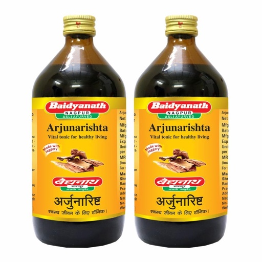 [BRSRAZAQBZ7GAH3O] Baidyanath Asli Ayurved Baidyanath Arjunarishta Syrup For Healthy Heart Care And Digestion Tonic-450 Ml(Pack Of 2)