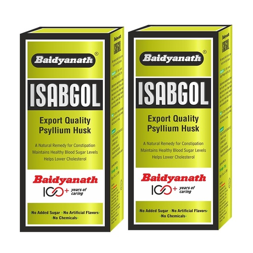 [BRSREZD2AUIQED3A] Baidyanath Isabgol Psyllium Husk Powder - 100gm (Pack of 2) | Effectively Relieves Constipation | Fibre Supplement For Digestion