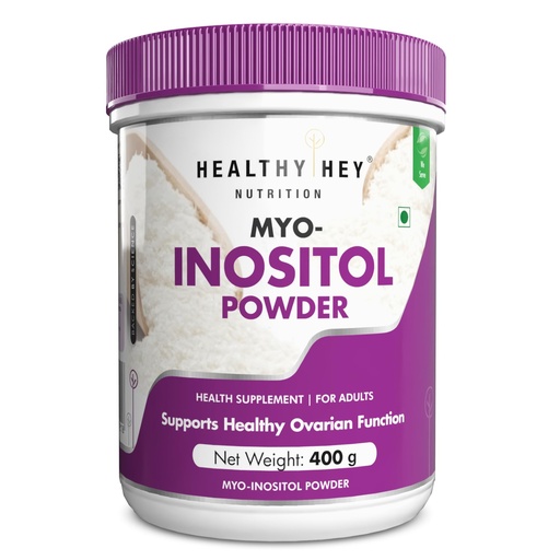 [BRSWGCQ5PMHGEEIZ] Healthyhey Nutrition 100% Pure Myo Inositol Powder (Vitamin B8), 400gm pack