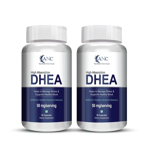 [BRSRMCYDOYGRQE3V] ANC DHEA 50mg | Supports Healthy Mood | 90 Capsules (Pack of 2)
