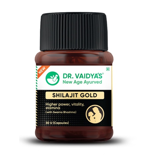 [BRSWYFQ5CUMA4H35] Dr. Vaidya’s Shilajit Gold Capsules for Men | Pure Himalayan Shuddha Shilajit, Ashwagandha, Swarna Bhasma, Gokshura & Fulvic Acid | Boosts Strength, Stamina, Energy & Vitality | 30 Capsules -Pack of 1