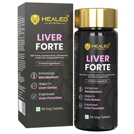 [BRSW2GQKOYNRG3LO] Healeo Liver Forte 2500mg, 17-in-1 Milk Thistle Liver Detox Supplement with NAC, Glutathione, Turmeric, Dandelion - Fatty Liver Cleanse, Care & Support - Lab Tested - 60 Veg Tablets