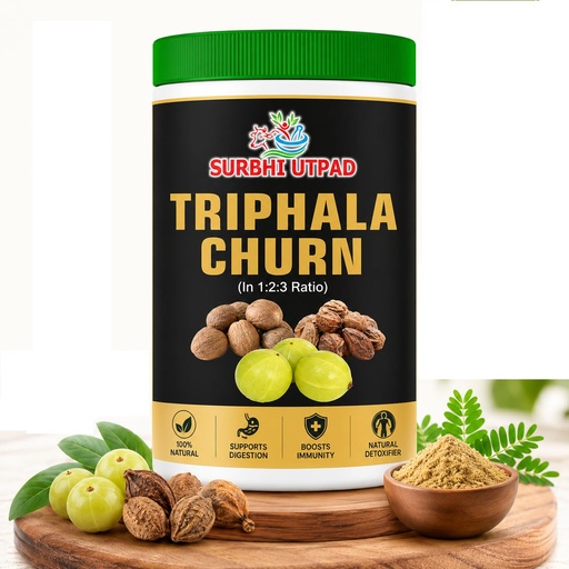 [BRSW2AQHCJ5R6FA3] Surbhi Utpad Triphala Churna Powder 200g | 1:2:3 Ratio Powder of Harad, Baheda & Amla