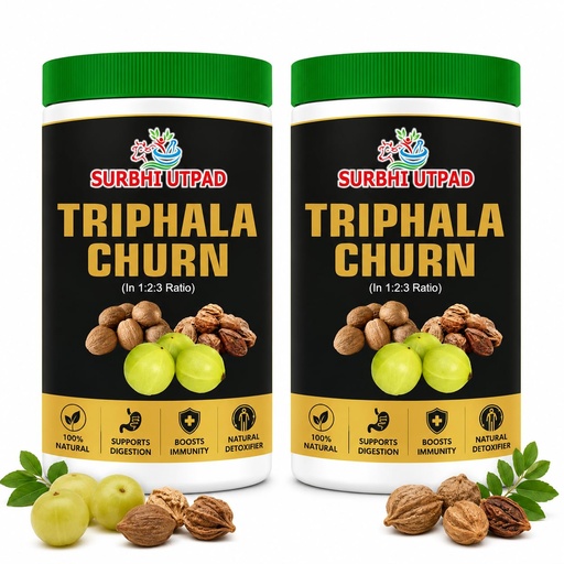 [BRSW2AYODNYWCHTP] Triphala Powder churna in 1:2:3 Ratio | Harad, Baheda & Amla 400g | Pack of 200g x 2