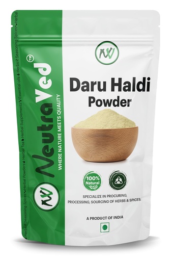[BRSRGYL4OIPRQD33] NeutraVed Daru Haldi Powder (100g) | Pure Daruharidra Root (Berberis Aristata) | Natural Source of Berberine | Tree Turmeric for Skin Care & Blood Sugar Support | Traditional Ayurvedic Herb