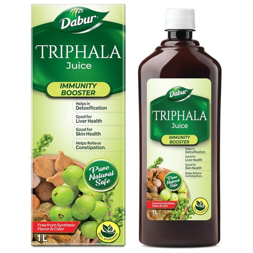 [BRSW2ATYDMGQMYDF] Dabur Triphala Juice - 1L | 100% Ayurvedic Formulation | Improves Gut Health & Promotes Healthy Gut | Supplement for lasting Relief from Constipation & Digestive Discomfort