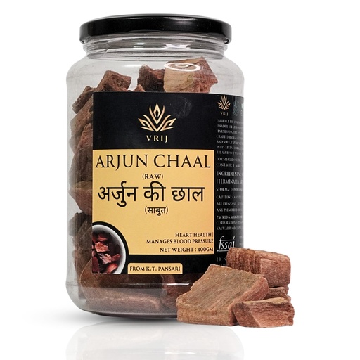 [BRSRGFDYDJ6GGF3Z] Arjun Ki Chaal 400g (Arjun Chaal Raw) | Premium Terminalia Arjuna Bark | 100% Natural Ayurvedic Herb for Heart Wellness & Daily Health | Ideal for Kadha & Herbal Tea | Chemical-Free & Unprocessed