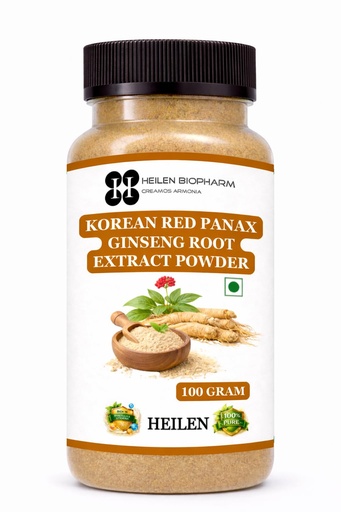 [BRSWGFQRCEOR6HQ7] Heilen Biopharm Korean Red Panax Ginseng Root Extract Powder – 100g | Sealed Plastic Container | Natural Energy, Stamina & Focus Booster | Supports Immunity, Vitality & Performance, No Additives