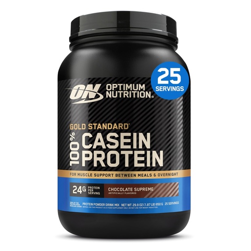 [BRSWIYANDIBWIFTE] Optimum Nutrition Gold Standard 100% Micellar Casein Protein Powder, Slow Digesting, Helps Keep You Full, Overnight Muscle Recovery, Chocolate Supreme, 2 Pound (Packaging May Vary)