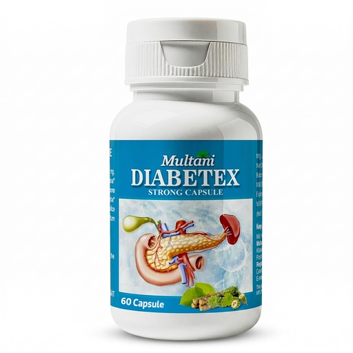 [BRSRY2YRB56BMG35] Multani Diabetex Strong Capsule | Ayurvedic Blood Sugar Support Supplement with Jamun, Karela, Giloy, Methi & Gurmar | Supports Healthy Glucose Metabolism | 60 Capsules