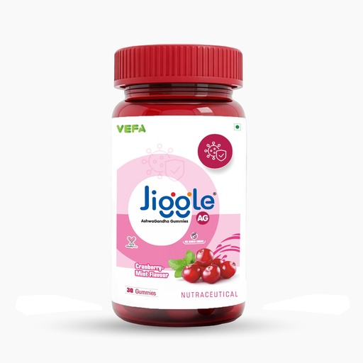 [BRSREYINAUFQMELX] Ashwagandha Gummies, Cranberry-Mint Flavour, 30 Gummies