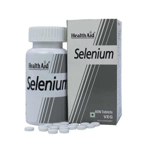 [BRSWIYAYCQAAAHDU] HealthAid Selenium Supplement | Yeast-Free Antioxidant for Immune & Thyroid Support | Promotes Cellular Protection & Heart Wellness | 60 Vegan Tablets(Pack of 1) | For Men & Women