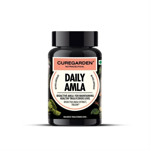 [BRSWKHD6C56QEHTO] Curegarden Daily Amla Capsules, Overall Health & Wellness, 60 Veg Capsules