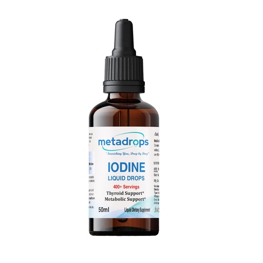 [BRSRACQFOAJWECQY] Iodine Liquid Drops – 400+ Servings Supports Thyroid Function & Energy Levels | Fast-Absorbing & Easy-to-Use | | 50ml Bottle