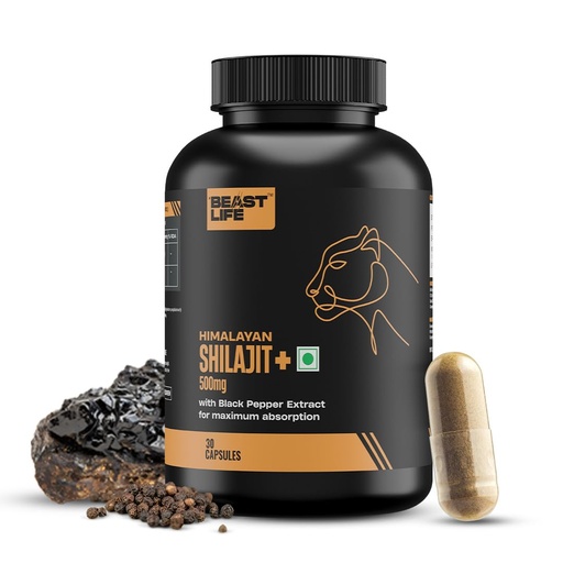 [BRSREFABPMNGAFI7] BeastLife Himalayan Shilajit | Pure & Potent Shilajit Supplement | Improve Muscle Strength, Enhances Stamina, Energy & Power | Supports Faster Recovery | Natural & Organic Shilajeet (30 Capsules)
