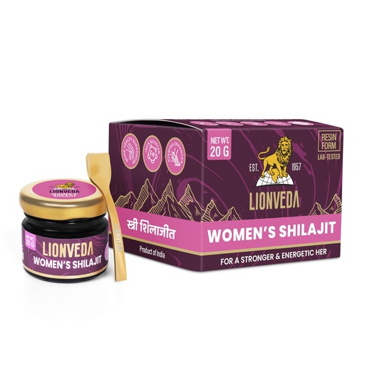 [BRSREZA5CEGRU2A4] Women's Shilajit For Weight Loss, Energy, Skin, Joint Pains, Overall Health & Stamina | Himalayan Pure Shilajit For Women | Resin/Shilajeet (20g, 40 Servings) | With Spoon & Lab Certificate