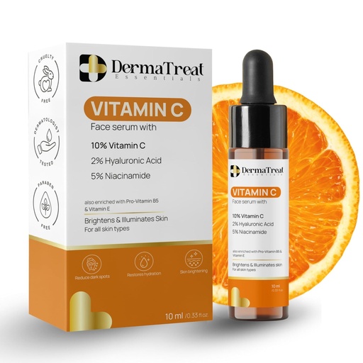 [BRSREFIQOIHWMDLV] Vitamin C Face Serum 10ml with Niacinamide and Hyaluronic Acid (10ML)