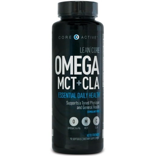 [BRSWYFT7DIHBYH3D] (CORE)ACTIVE Lean Omega MCT + CLA - Stimulant Free Health Formula, Lean Muscle & Toned Physique, Omega 3-6-9 Fatty Acids - Flaxseed Fish Oil- Coconut Oil- Keto Friendly 30 Day Supply (90 Softgels)