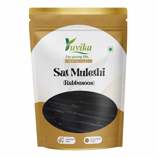 [BRSW2Y36OBYRM3Y7] Yuvika Sat Mulethi - Rabbesoos - Glycerrizine Extract - Liquorice Juice Sticks 25 Grams