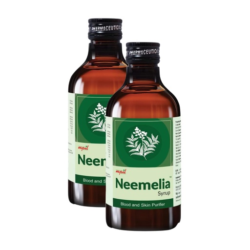 [BRSRE2YZA4HQGALZ] Mpil Neemelia skin care Syrup | Pure Herbs for Skin Wellness | Blood Purifier | 100% Pure & Natural 200ml (Pack of 2)