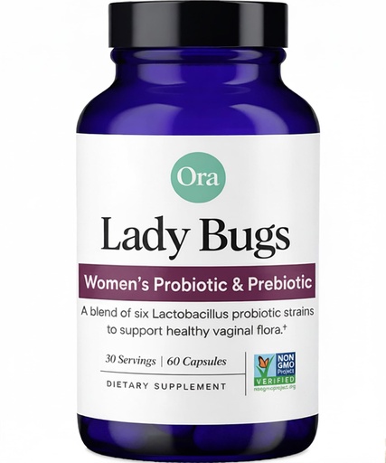 [BRSWGHA2AAJRGHLV] Ora Organic Prebiotics and Probiotics for Women - Lactobacillus for Vaginal Health & Candida Support, Contains 16 Billion CFU, 6 Strains - 1 Month Supply, 60 Vegan Probiotic Capsules