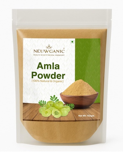 [BRSREZY6CQDQ2GT2] Organic Amla Powder (150gm) | Hair Growth & Dandruff Care | Pure Indian Gooseberry for Glowing Skin | 100% Natural Dried