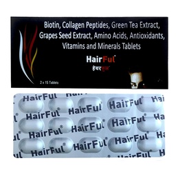 HairFul Biotin Supplement Tablet | for Help Hair Growth, Strong Hair and Glowing Skin | Hair Fall Control | Fights Nail Brittleness for Women and Men, Multivitamin Tablet(Pack of 2)30 Biotin Tablets