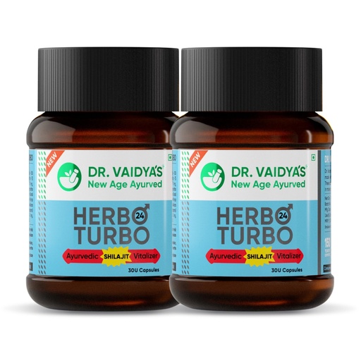 [BRSWGBQBDN6BSFY3] Dr. Vaidya’s Herbo24Turbo Capsules | Supports Vitality | For Strength, Stamina & Power | Shuddha Shilajit, Safed Musli | Sugar Free | Pure Ayurvedic Extracts | 30 capsules (Pack of 2)