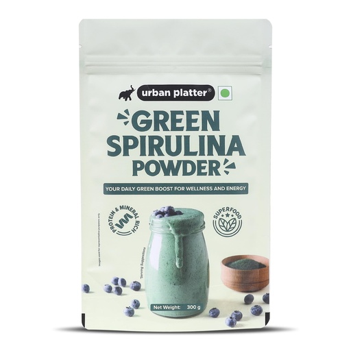 [BRSWGEICOQHQAHL5] Urban Platter Pure Spirulina Powder, 300g (Naturally Nutrient-Dense | Supports Energy, Immunity & Detox | Rich in Protein & Iron)