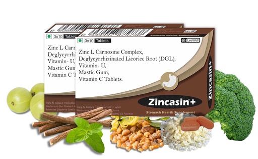 [BRSROYY5AV6R6GTB] zincasin +plus by LeeWell Zinc L carnosine Supplements, 60 tablets
