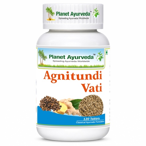 [BRSRGEI2B4PBO3D2] Planet Ayurveda Agnitundi Vati, Ayurvedic Digestive Supplement Tablets, Natural Metabolism Support with Triphala & Panch Lavana, Vegetarian, 120 Tablets, 70g