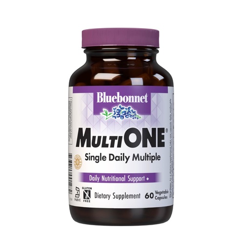 [BRSWIYQAO5YQMC34] Bluebonnet Nutrition Mult One (with Iron), Daily Nutritional Support*, Vegetarian Friendly, Kosher Certified, Gluten-Free, Dairy-Free, 60 Vegetable Capsules, 60 Servings