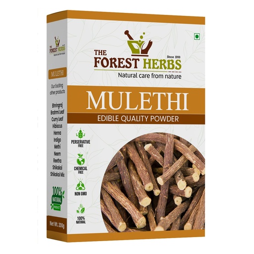 [BRSWYGIOBAHBU2DA] THE FOREST HERBS Natural care From Nature Mulethi Powder for Face Pigmentation | Edible Licorice | Fine Ground Licorice Powder for Face | Hair Care & Daily Consumption | 200g