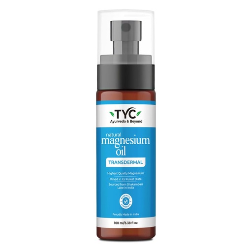 [BRSRA2YEOV5B63AZ] TYC-Trust Your Choice Natural Magnesium Oil Mist Spray, Muscle Relaxant, Reduces Fatigue, Relieves Foot Tension, Helps in Better Sleep, For Men and Women (100 ml Pack of 1)