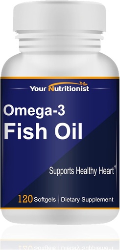 [BRSWYFA5BEDRQALJ] Omega-3魚油1000mg、心の健康、120のsoftgels