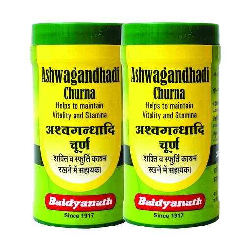 [BRSWYZIFDMPQODLO] Baidyanath Asli Ayurved Ashwagandhadi Churna - 100 g (Pack of 2) I Enhances Stamina I Ashwagandha for Stress Relief