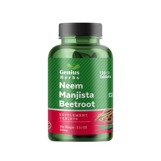 [BRSREZQNOR7AEGQ4] Neem Manjistha Tablets 500mg – 120 Veg Tablets | Ayurvedic Herbal Detox Supplement for Skin Health, Blood Purification, Gut Cleanse & Immune Support | Natural Herbal Formula