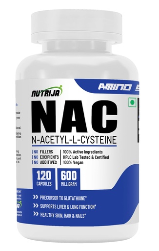 [BRSRGAQHBB5RA3LO] NutriJa NAC 600mg Capsules - N-Acetyl L-Cysteine - Antioxidant Support - 120 Veg Capsules