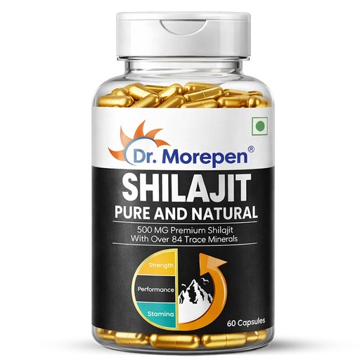 [BRSW2FAZAEHBYC3X] DR. MOREPEN Shilajit Capsules | Pure Himalayan Shila jit Extract Vegan, Pure & Natural Consist of More Than 84 Minerals 60 Capsule Pack of 1