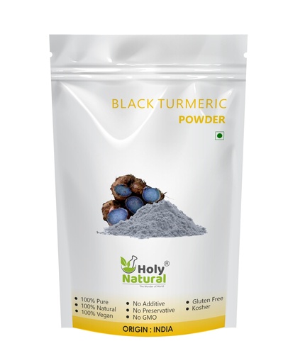 [BRSWYHTQOAMGMYA4] Holy Natural Black Turmeric Powder - 100 GM | Curcuma Caesia (Kali Haldi) | Pure, Natural & Dried Root Powder